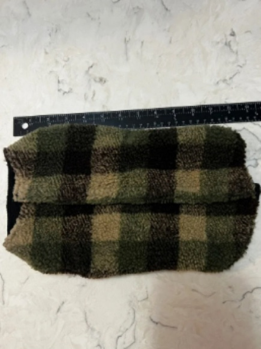Men's Plaid Sherpa Sweater - Olive & Brown